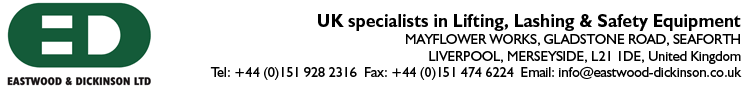 Eastwood & Dickinson Specialist Supplier Lifting Equipment